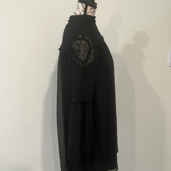 Japna Women's Black Polka Dot Dress, Small - Picture 2 of 6